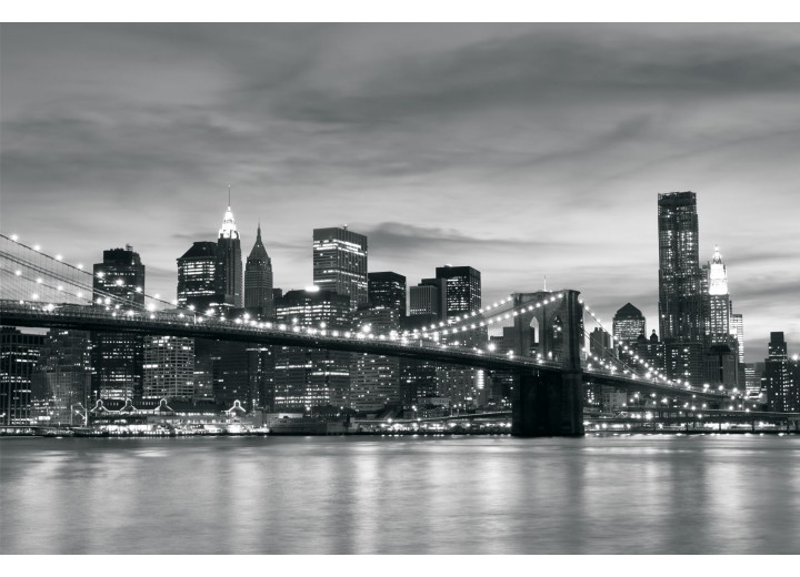 Fotobehang Vlies | New York | Zwart, Wit | 254x184cm