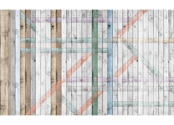 Fotobehang Vlies | Hout, Landelijk | Grijs | 254x184cm