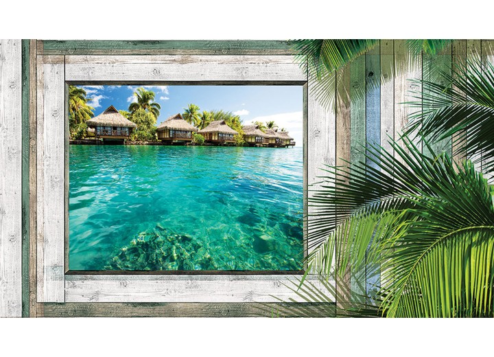 Fotobehang Vlies | Natuur | Groen, Blauw | 254x184cm