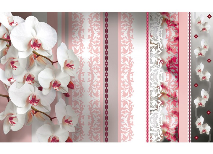 Fotobehang Vlies | Bloemen, Orchideeën | Roze | 254x184cm