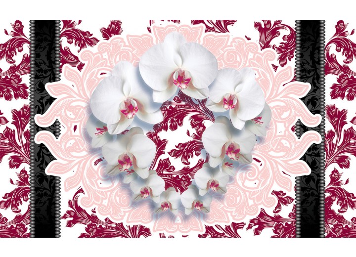 Fotobehang Vlies | Bloemen, Orchideeën | Wit | 254x184cm