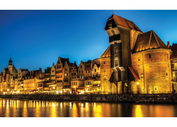 Fotobehang Vlies | Stad | Bruin, Blauw | 254x184cm