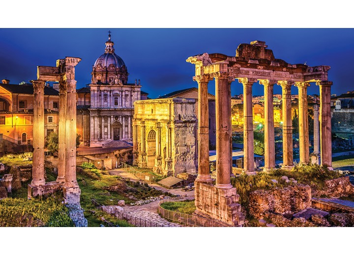 Fotobehang Vlies | Rome, Stad | Geel | 254x184cm