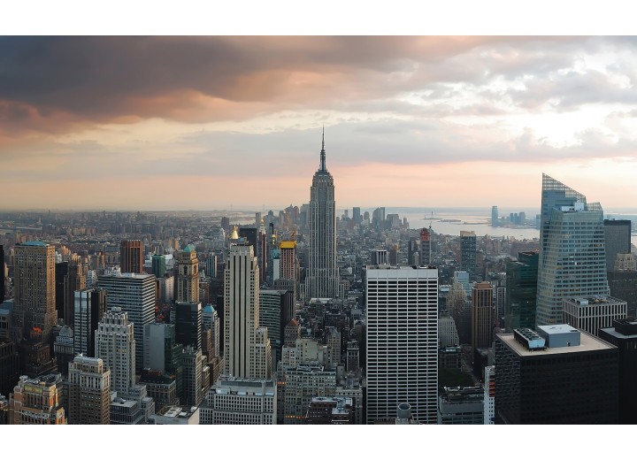 Fotobehang Vlies | New York | Grijs | 254x184cm