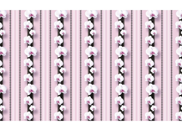Fotobehang Vlies | Bloemen, Orchidee | Paars | 254x184cm