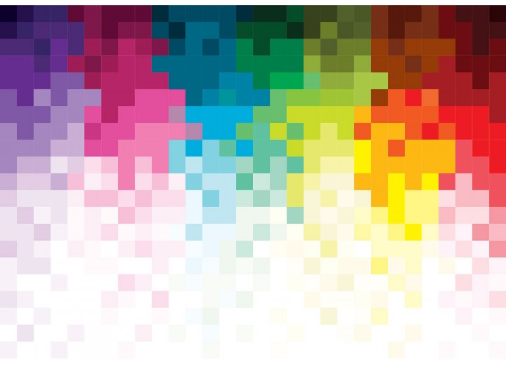 Fotobehang Vlies | Abstract | Roze, Geel | 254x184cm