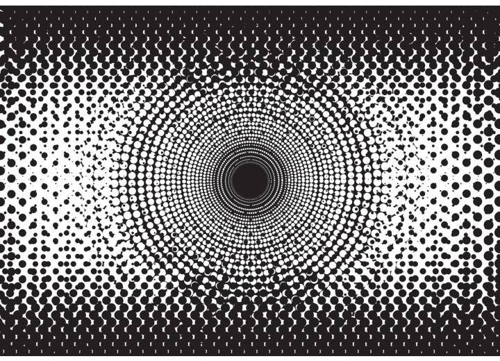 Fotobehang Vlies | Abstract | Zwart, Wit | 254x184cm