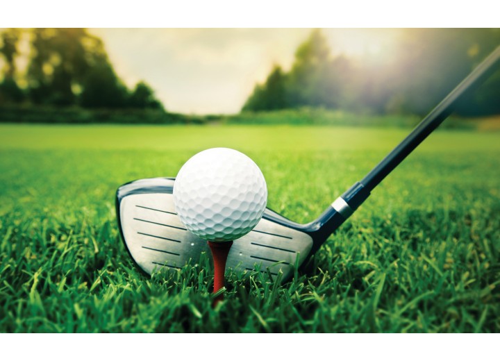 Fotobehang Vlies | Golf | Groen, Wit | 254x184cm