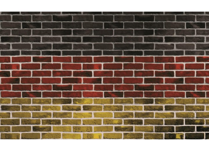 Fotobehang Vlies | Stenen, Muur | Rood | 254x184cm