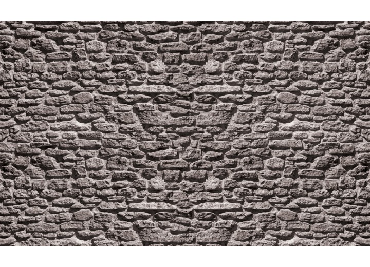 Fotobehang Vlies | Stenen, Muur | Grijs | 254x184cm