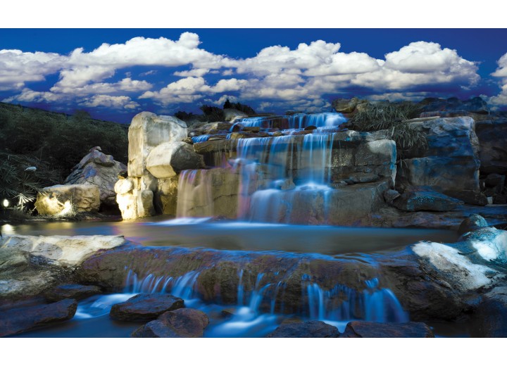 Fotobehang Vlies | Natuur, Waterval | Blauw | 254x184cm