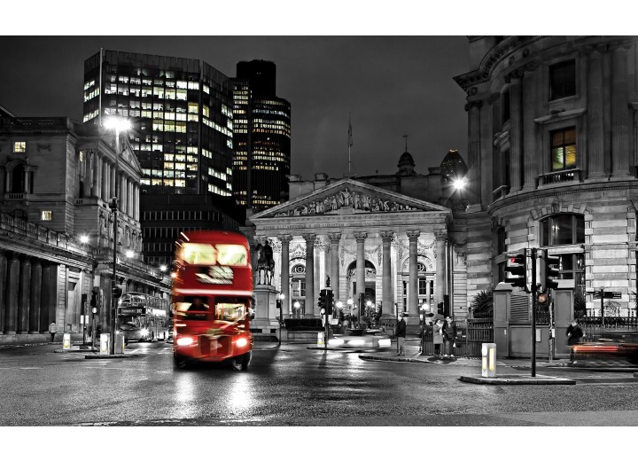 Fotobehang Vlies | London | Zwart, Grijs | 254x184cm