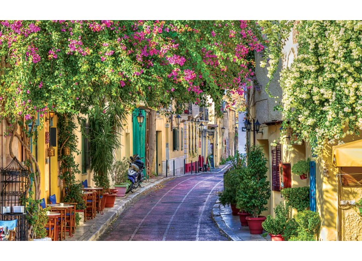 Fotobehang Vlies | Natuur, Straat | Groen | 254x184cm