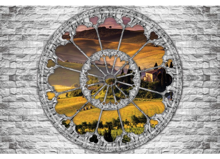 Fotobehang Vlies | Muur, Natuur | Grijs | 254x184cm