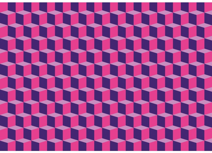 Fotobehang Vlies | 3D, Design | Roze | 254x184cm