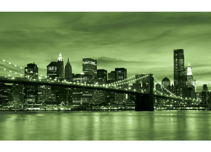 Fotobehang Vlies | New York | Groen | 254x184cm