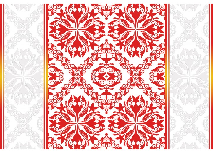 Fotobehang Vlies | Abstract | Rood, Wit | 254x184cm