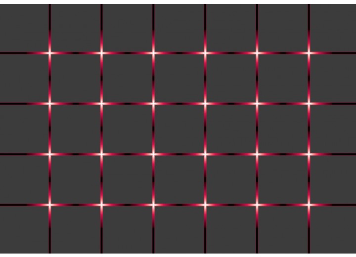 Fotobehang Vlies | Design | Grijs, Rood | 254x184cm