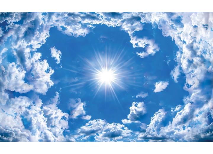 Fotobehang Vlies | Lucht, Wolken | Blauw | 254x184cm