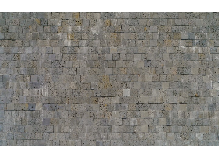 Fotobehang Vlies | Stenen, Muur | Grijs | 254x184cm