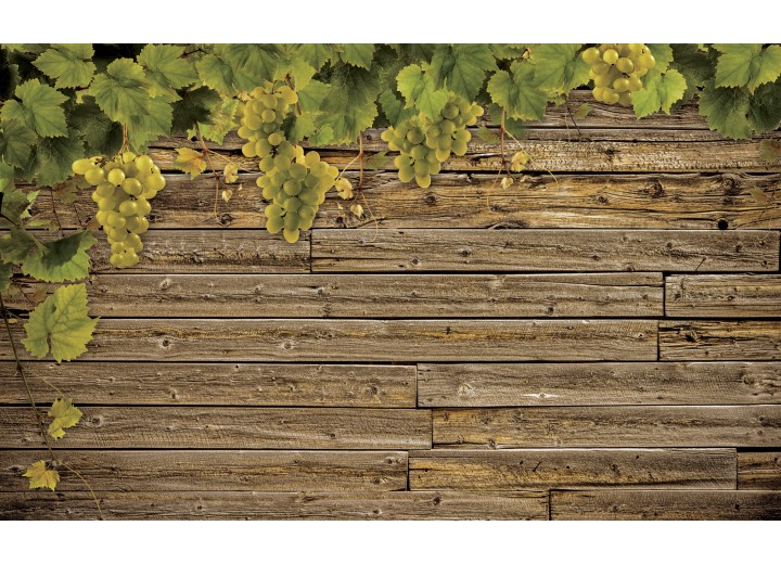 Fotobehang Vlies | Hout | Groen, Bruin | 254x184cm