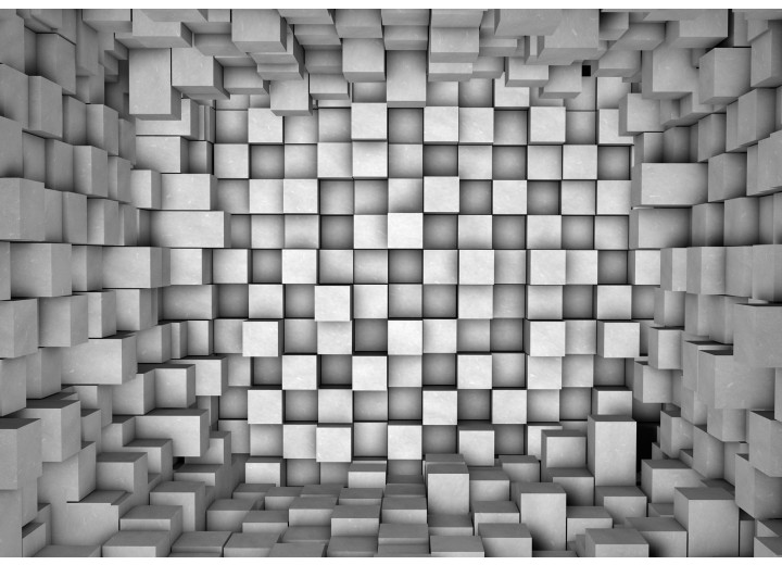 Fotobehang Vlies | 3D | Grijs | 254x184cm