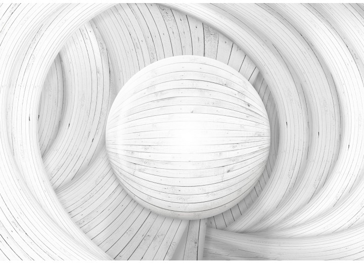 Fotobehang Vlies | 3D, Modern | Grijs | 254x184cm