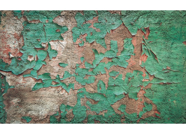 Fotobehang Vlies | Industrieel, Muur | Groen | 254x184cm