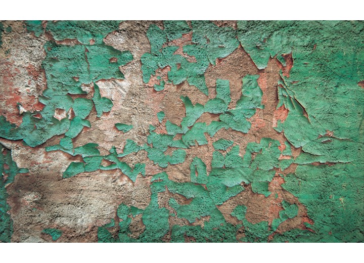 Fotobehang Vlies | Industrieel, Muur | Groen | 254x184cm