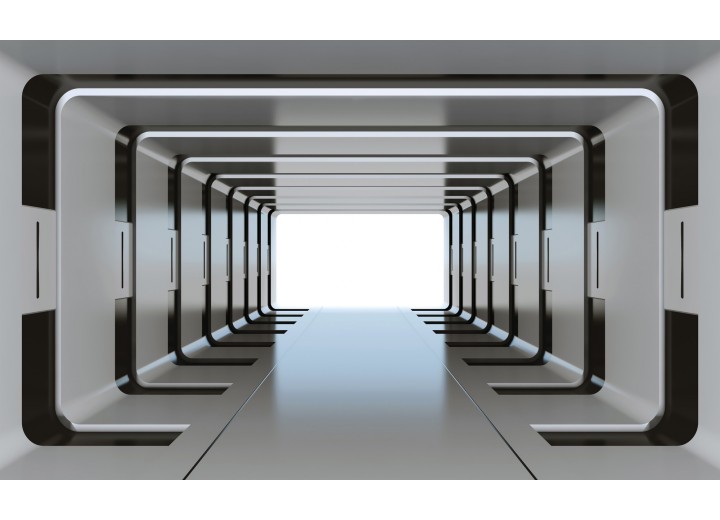 Fotobehang Vlies | 3D, Design | Grijs | 254x184cm