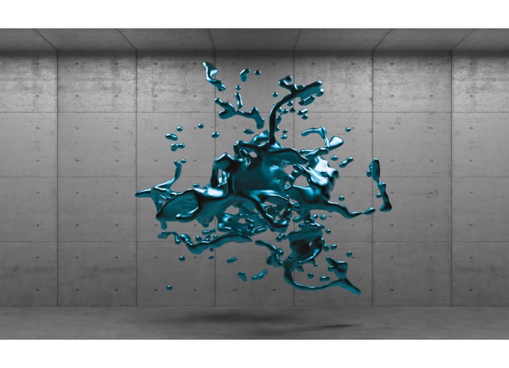 Fotobehang Vlies | 3D, Design | Turquoise | 254x184cm
