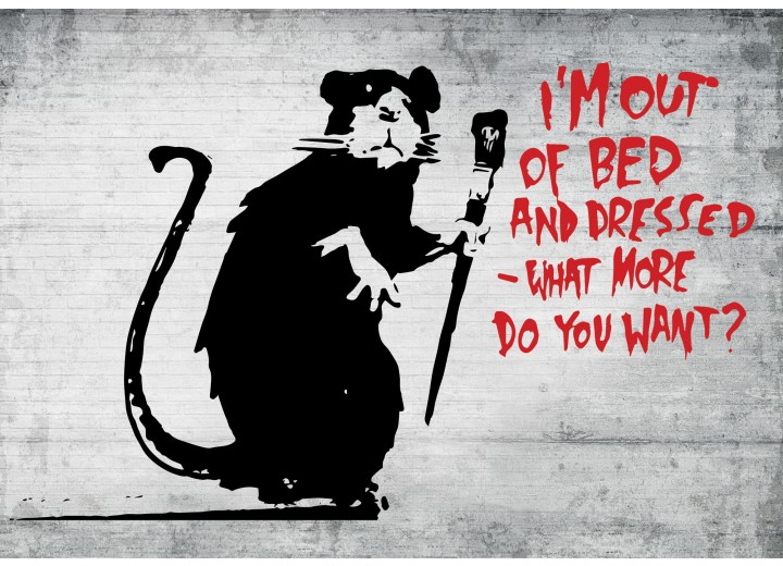 Fotobehang Vlies | Street Art | Zwart, Rood | 254x184cm