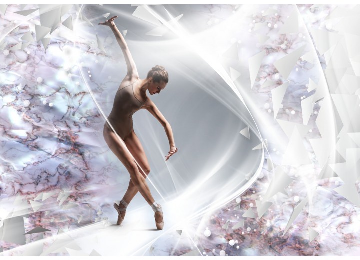 Fotobehang Vlies | Dansen, ballet | Zilver | 254x184cm