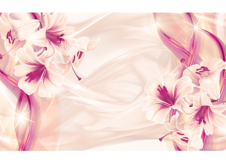 Fotobehang Vlies | Bloemen, Modern | Paars | 254x184cm