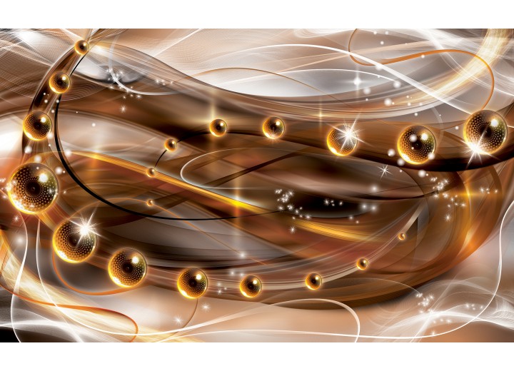 Fotobehang Vlies | 3D, Design | Bruin | 254x184cm