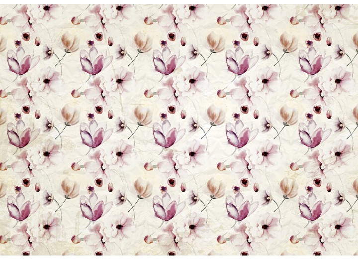 Fotobehang Vlies | Bloemen, Klassiek | Paars | 254x184cm