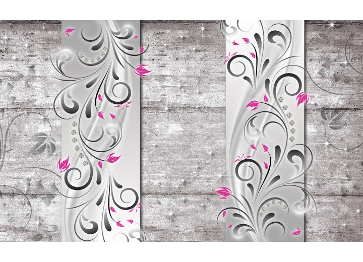 Fotobehang Vlies | Modern, Hout | Roze | 254x184cm