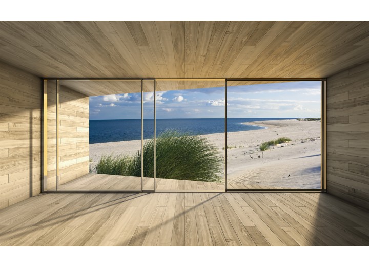 Fotobehang Vlies | Strand, Modern | Blauw | 254x184cm