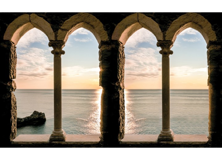 Fotobehang Vlies | Zee | Grijs, Bruin | 254x184cm