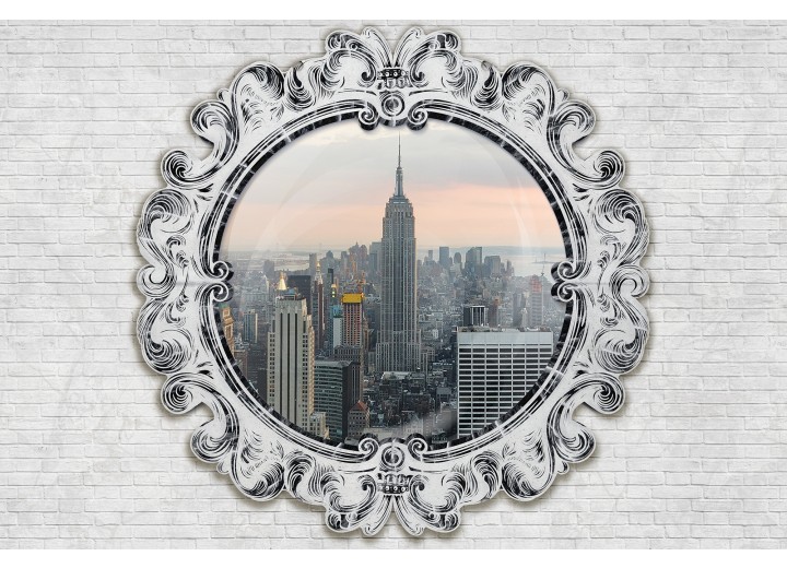 Fotobehang Vlies | Muur, Steden | Grijs | 254x184cm