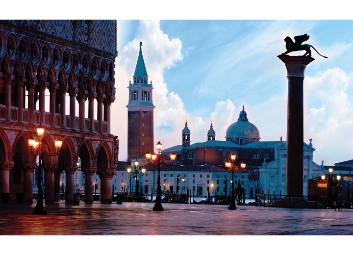 Fotobehang Vlies | Venetië, Steden | Blauw | 254x184cm