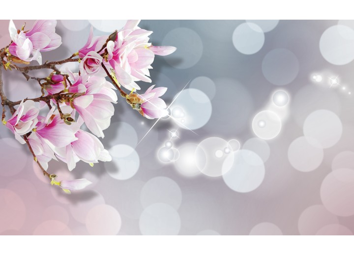 Fotobehang Vlies | Bloemen | Roze | 254x184cm