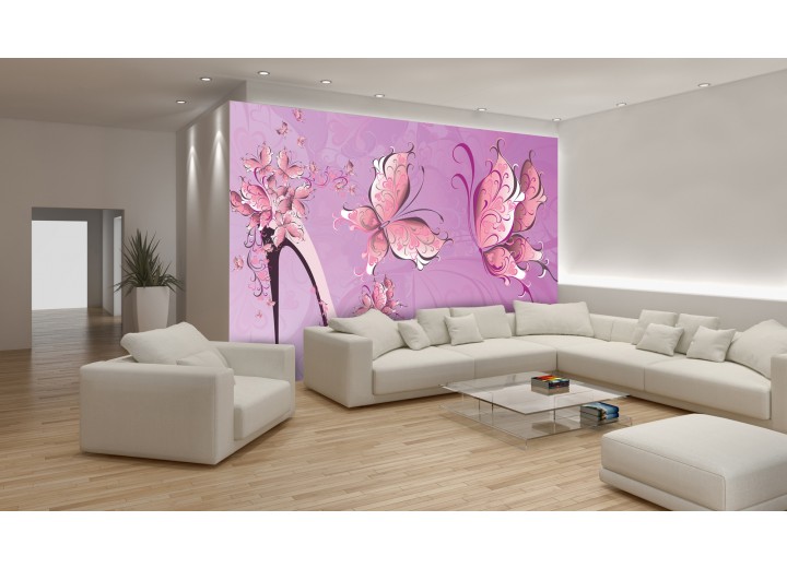 Fotobehang Abstract | Roze, Paars | 152,5x104cm