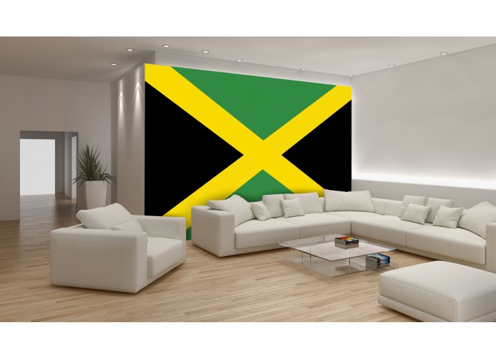 Fotobehang Vlag | Groen, Zwart | 208x146cm