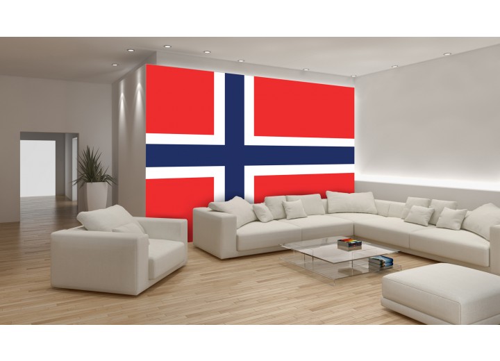 Fotobehang Vlag | Wit, Rood | 152,5x104cm