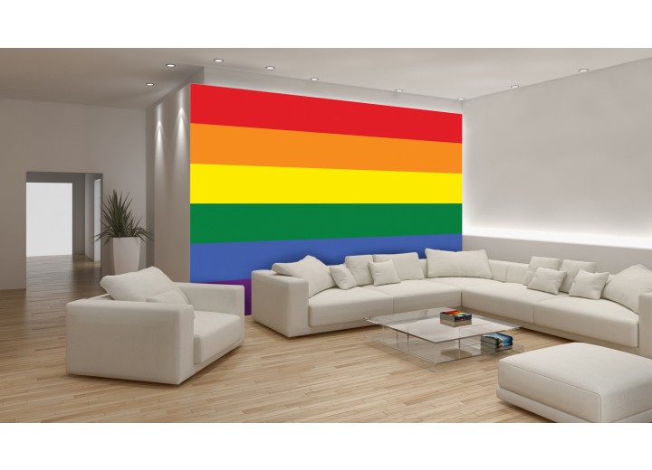 Fotobehang Vlag | Geel, Oranje | 152,5x104cm