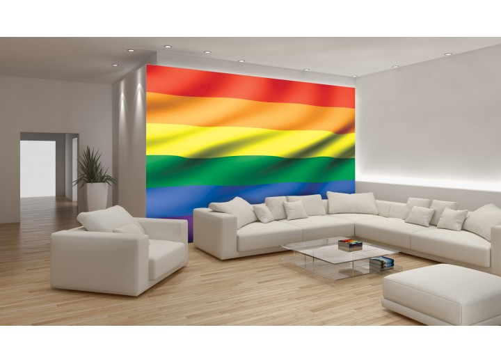 Fotobehang Vlag | Geel, Oranje | 152,5x104cm