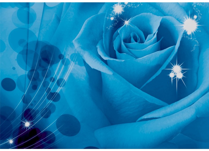 Fotobehang Vlies | Abstract | Blauw | 254x184cm