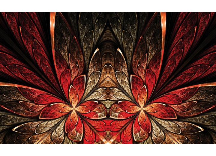 Fotobehang Vlies | Stenen | Rood | 254x184cm