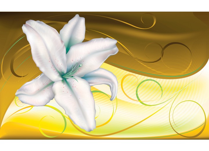 Fotobehang Vlies | Bloemen | Geel | 254x184cm